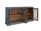 4 Door Console - Solid Pine Wood Accent Table | Marlin