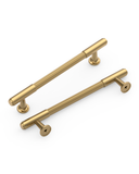 DESIGN2304 Brushed Satin Nickel Cabinet Pulls | Modern Retro Reeded Bar Handles for Kitchen Drawers, 5"