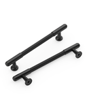 DESIGN2304 Brushed Satin Nickel Cabinet Pulls | Modern Retro Reeded Bar Handles for Kitchen Drawers, 5"
