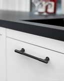 DESIGN2304 Brushed Satin Nickel Cabinet Pulls | Modern Retro Reeded Bar Handles for Kitchen Drawers, 5"