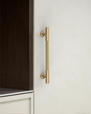DESIGN2304 Brushed Satin Nickel Cabinet Pulls | Modern Retro Reeded Bar Handles for Kitchen Drawers, 5"