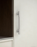 DESIGN2304 Brushed Satin Nickel Cabinet Pulls | Modern Retro Reeded Bar Handles for Kitchen Drawers, 5"