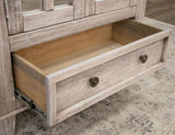 1 Drawer 2 Glass Doors Cabinet | Sahara Mango Wood Collection