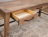 Natural Parota 3 Drawer Desk - Rustic Office Desk