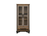 1 Drawer 2 Doors Cabinet - Loft Brown Pine Wood Collection