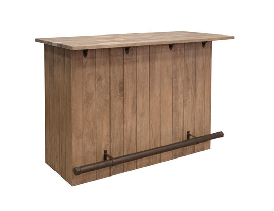 4 Door Parota Wooden Bar - Elegant Furniture for Home Bar