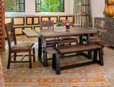 Urban Art Rectangular Dining Table | Industrial Mango Wood Design