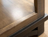 45" Cocktail Table - Loft Brown Pine Wood & Iron Collection