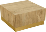 Acacia Wood Coffee Table with Stunning Grain Design and Sturdy Metal Base for Modern Living Spaces