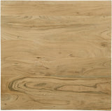 Acacia End Table with Rich Wood Grain and Gold Metal Base for a Modern Contemporary Look