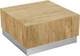 Acacia Wood Coffee Table with Stunning Grain Design and Sturdy Metal Base for Modern Living Spaces