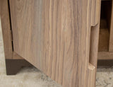 Natural Parota 70" Electric Fireplace TV Stand - Elegant Design