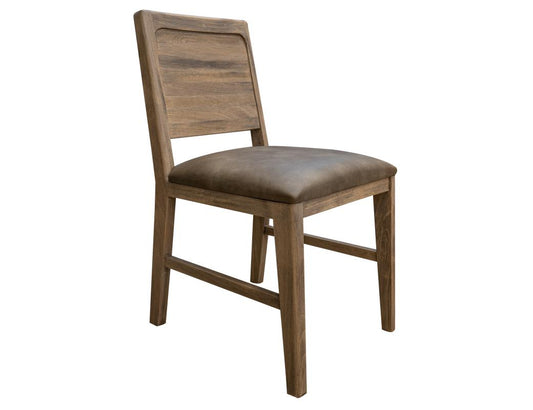 Xel Ha Wooden Chair - Sustainable Mango Wood with Faux Leather