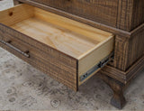 2 Drawer 2 Door Cabinet - Handcrafted Arlette Pine Wood Bookcase