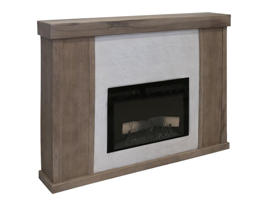 Natural Parota Electric Fireplace Console | Wood Mantel