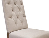 Aruba Button-Tufted Back Chair | Durable Polyester Linen-Look