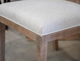 Wooden Upholstered Chair - Sturdy Dining Chair with Fabric