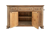 3 Drawer 6 Door Farmhouse Kitchen Island | Solid Pine Wood