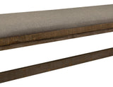 Wooden Bedroom Bench - Loft Brown Pine Collection with Iron Hardware