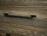6 Drawer 6 Door Buffet Hutch - Loft Brown Pine Wood Collection