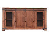 4 Doors 70" TV Stand - Parota Wood Collection | Modern Entertainment