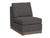 Armless Chair with Wooden Frame & Base | Georgia Sectional