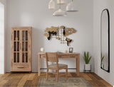 Natural Parota 3 Drawer Desk - Rustic Office Desk