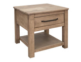 Natural Parota 1 Drawer End Table - Elegant Living Room Furniture