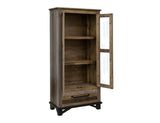 1 Drawer 2 Doors Cabinet - Loft Brown Pine Wood Collection