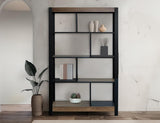 8 Shelf Bookcase - Tuxedo Collection Solid Wood Storage
