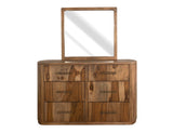 Balam Handcrafted Mango & Teak Wood Mirror | Modern Organic Design