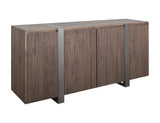 4 Door Haab Console | Modern Wood Design with Metal Accents