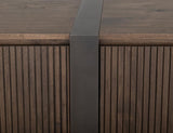 4 Door Haab Console | Modern Wood Design with Metal Accents