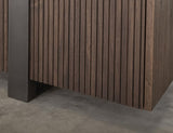 4 Door Haab Console | Modern Wood Design with Metal Accents