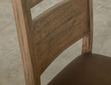 Natural Teca Wooden Chairs - Melina Wood Upholstered Seating