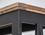 4 Shelf Bookcase - Industrial Wood & Metal Storage | Loft Brown