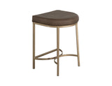 24" Upholstered Stool - Wooden Frame & Metal Base | Dining