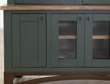 6 Door Obsidian Hutch - Mid-Century French Dining Furniture