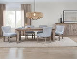 Aruba Wooden Chair - Upholstered Polyester Linen Look