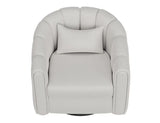 Wooden Frame & Metal Base 360 Swivel Armchair | Viera