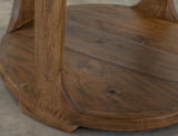 1 Shelf Chairside Table - Handcrafted Mango & Teak Wood