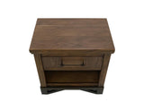 1 Drawer 1 Shelf Walnut Nightstand | Parota Wood Bedroom