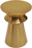 Jai Iron End Table with Brushed Gold Finish - Contemporary Accent for Stylish Home Decor Needs