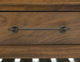 3 Drawer Walnut Sofa Table - Parota Wood Occasional Table