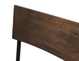Wooden Frame & Metal Base Bar Stool | Modern Industrial Design
