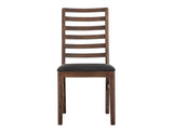 Walnut Collection Wooden Chair - Melina Wood Ladder-Back Dining Chair