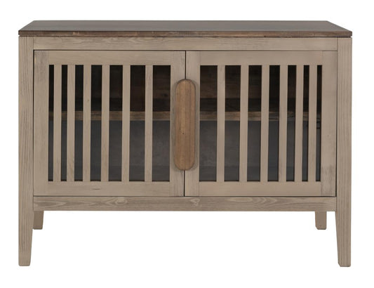 Autumn Console 2 Door Storage Cabinet with Shelf - Pine Wood