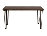 Walnut Live-Edge Parota Wood Sofa Table with Gold Metal Inlays