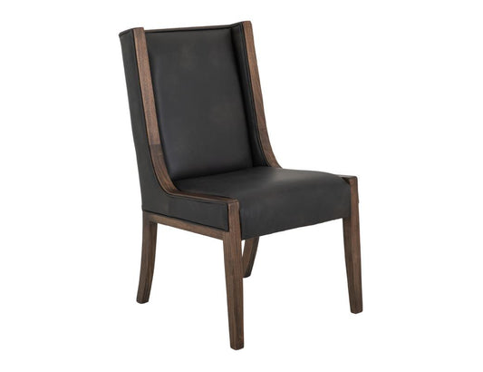 Walnut Upholstered Wooden Chair | Solid Melina Wood Dining