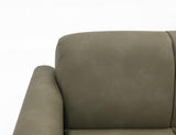 Mezquite Armchair - Mid-Century Green Faux Leather & Solid Pine Wood